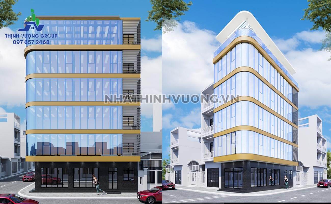 Mẫu thiết kế nhà phố 5 tầng được cải tạo thành văn phòng tại Hà Nội