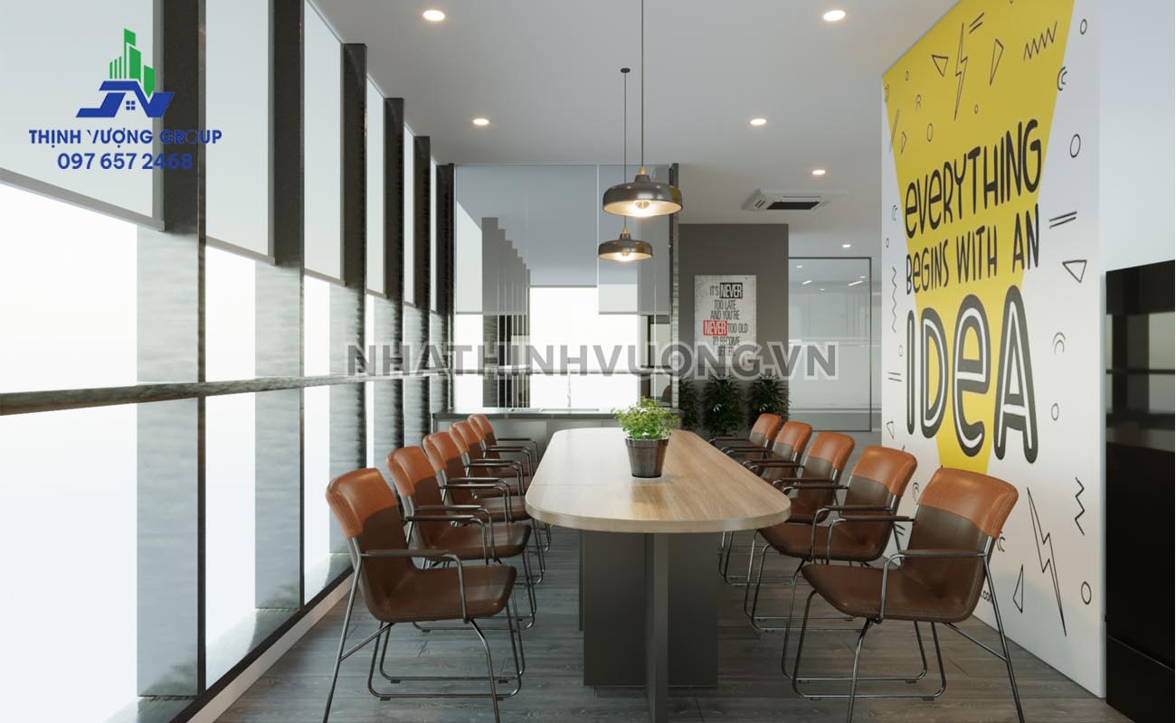 Phòng họp mẫu thiết kế nội thất văn phòng hiện đại